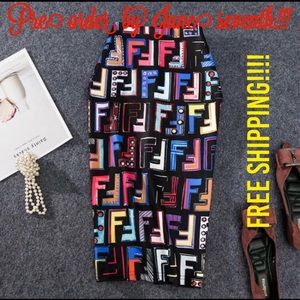 Graffiti Pencil Skirt